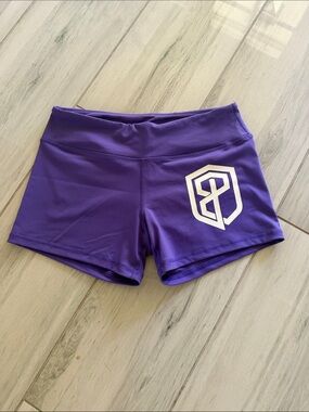 Born Primitive Purple Athletic Shorts with White Logo